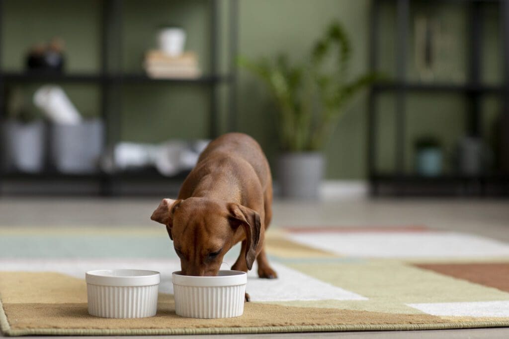 cachorro comiendo