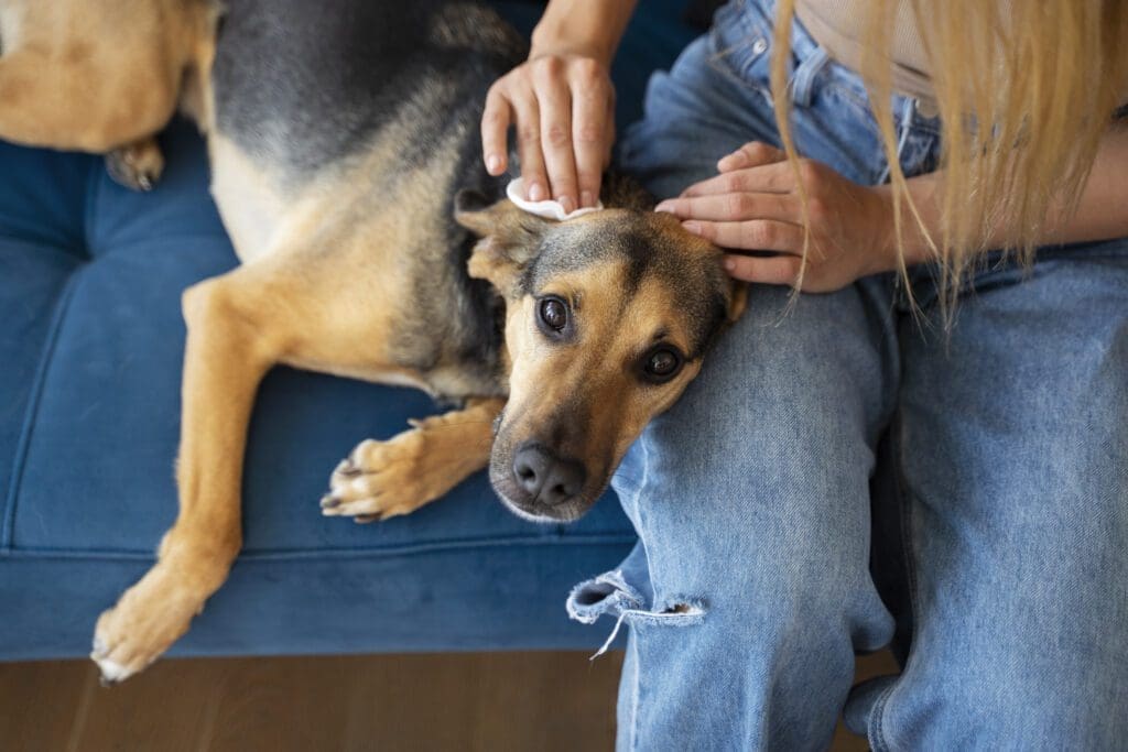 perro con sintomas de enfermedad