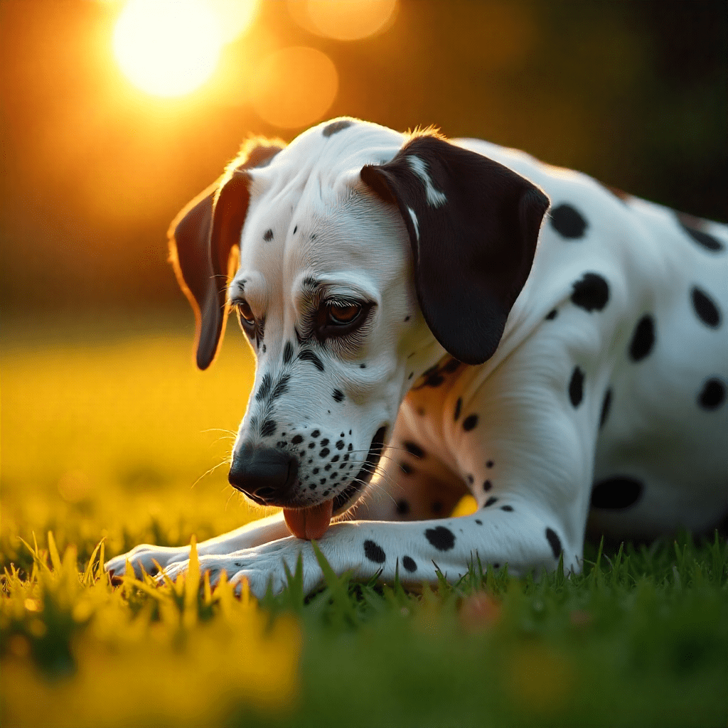 dalmata lame sus patas